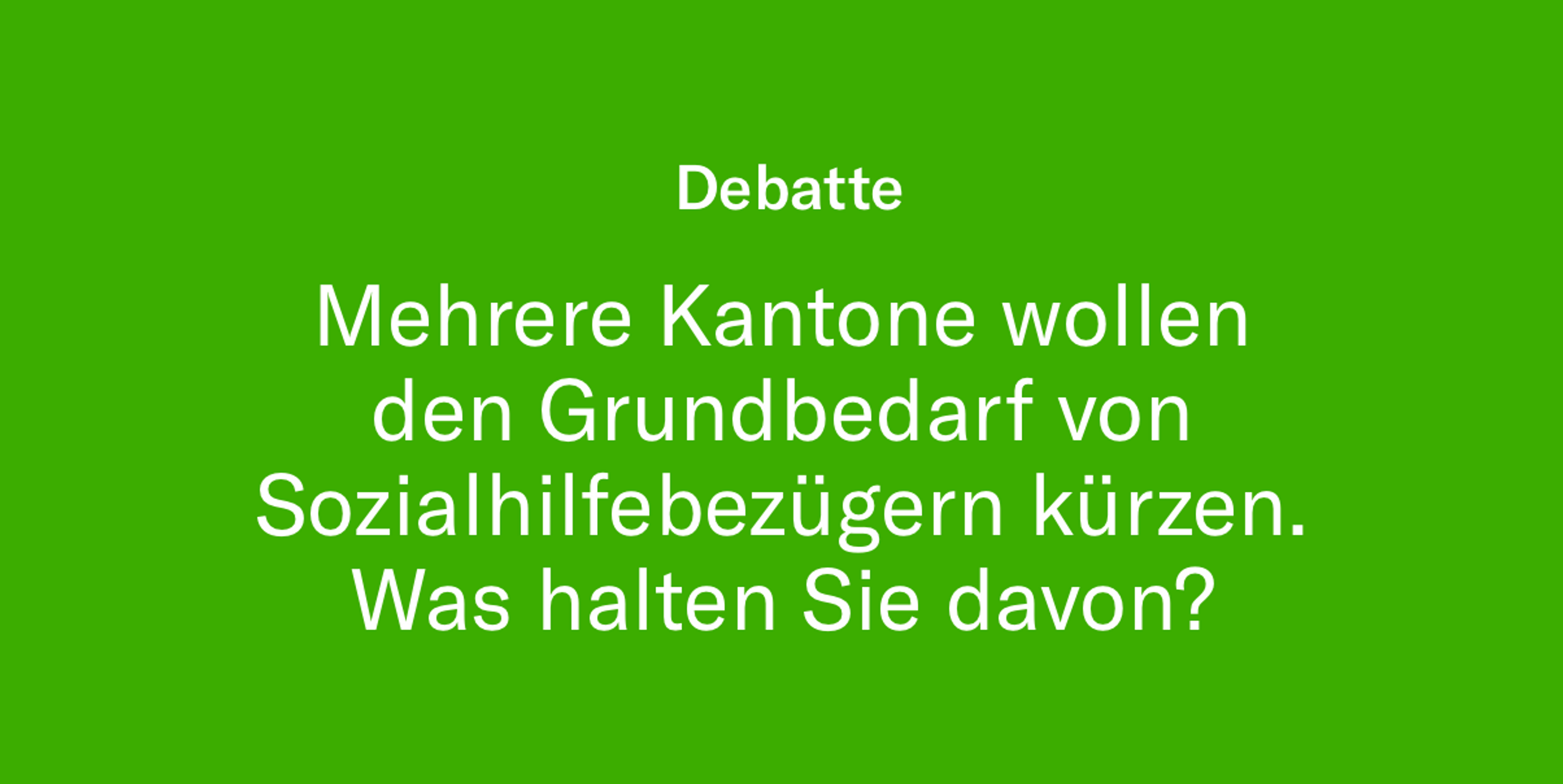 Was Soll Die Sozialhilfe Leisten Und Was Nicht Republik