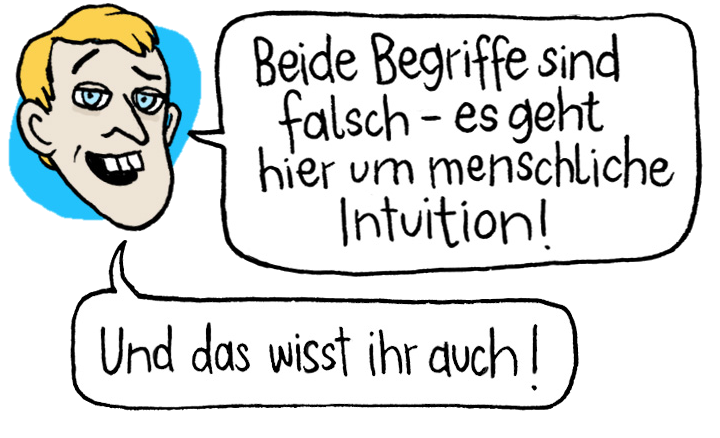 Beide Begriffe sind falsch – es geht hier um menschliche Intuition! Und das wisst ihr auch!