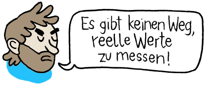 Es gibt keinen Weg, reelle Werte zu messen!